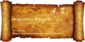 Augustin Kincső névjegykártya